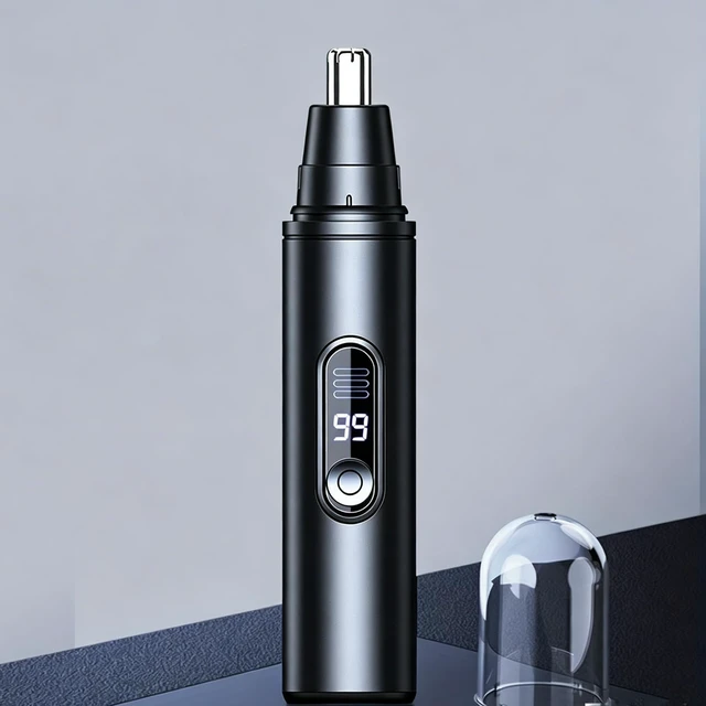 Alt view image 7 of 7 - NBMYHBK Electric Nose Hair Trimmer, Smart Safe LCD Display High Quality Model Portable Electric Nose Trimmer with USB Charging Li Battery Nose Hair Trimmer for Men & Women