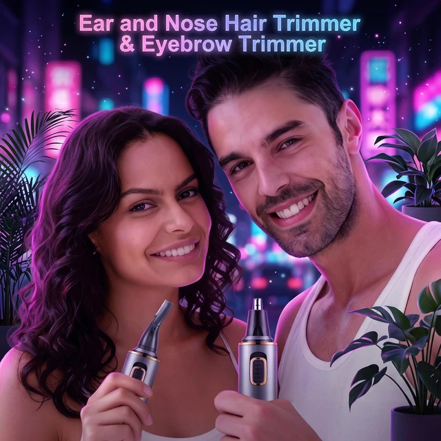 Alt view image 7 of 7 - AREYZIN Nose Hair Trimmer for Men,Rechargeable Ear and Nose Trimmer,2 in 1 Painless Professional Eyebrow & Facial Hair Trimmer with IPX7 Waterproof Dual Edge Blades,Wet/Dry Use(Grey)