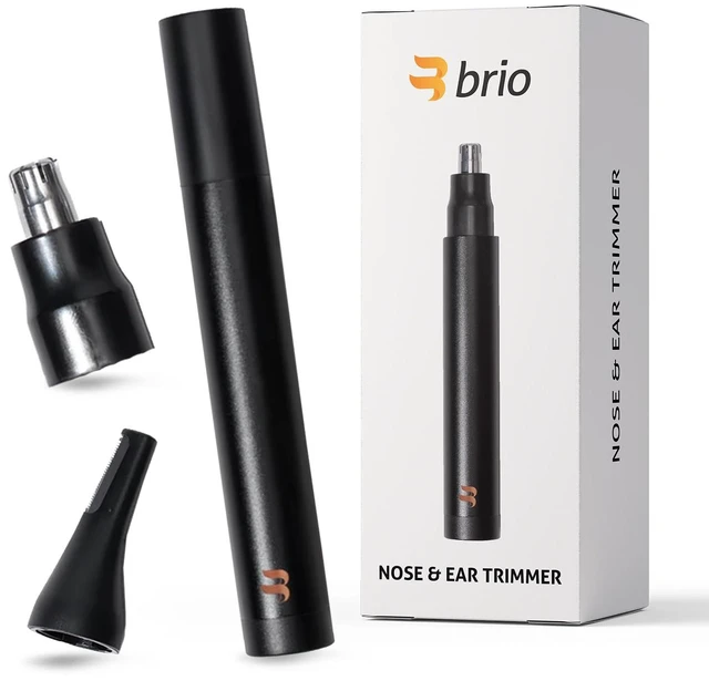 Main image of Brio Nose, Ear & Eyebrow Trimmer for Men & Women Sleek Compact Design | Nose, Ear & Eyebrow Trimmer with 2-Edge Rotary & Linear Blade Sleek Design for Men & Women