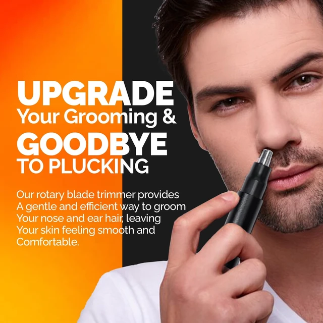 Alt view image 6 of 6 - Brio Nose, Ear & Eyebrow Trimmer for Men & Women Sleek Compact Design | Nose, Ear & Eyebrow Trimmer with 2-Edge Rotary & Linear Blade Sleek Design for Men & Women