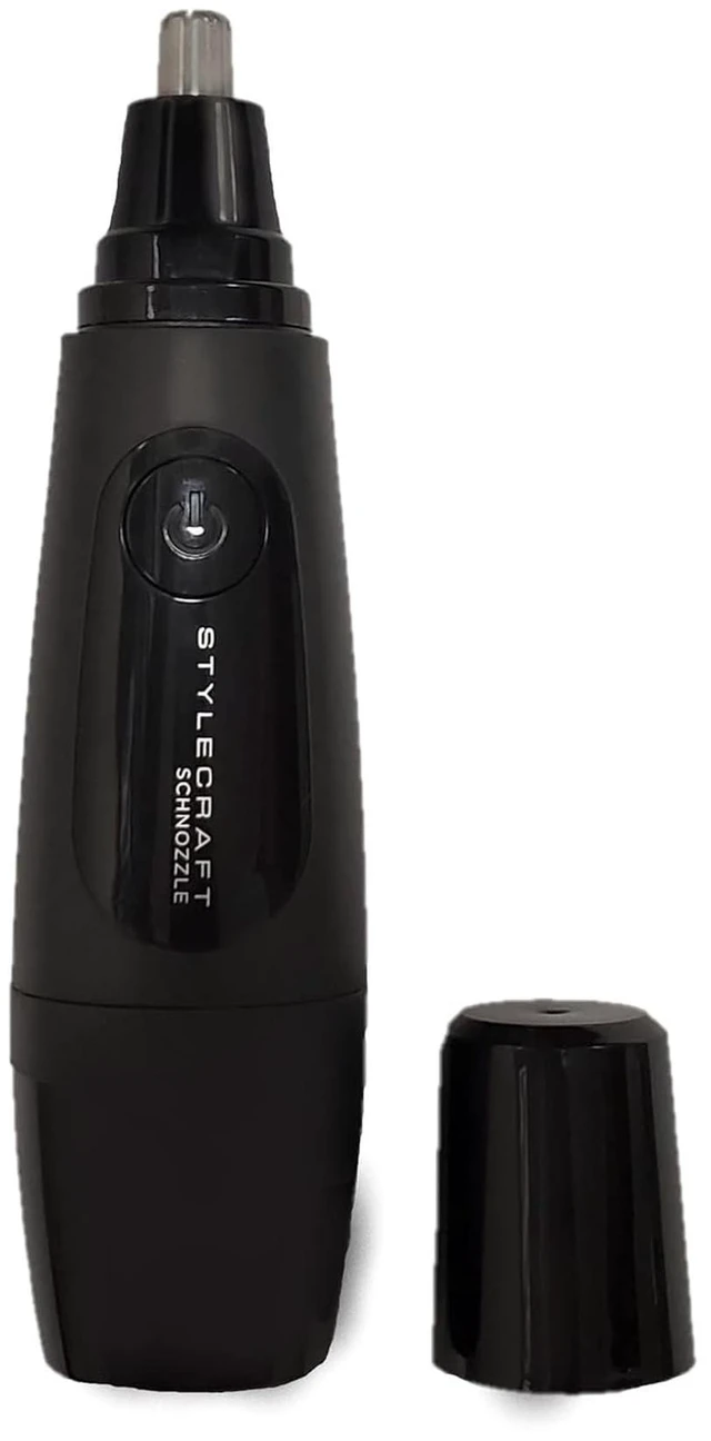 Main image of STYLECRAFT Schnozzle Cordless Water Resistant Nose & Ear Trimmer | Portable, LED Light, Matte Black, Pain Free