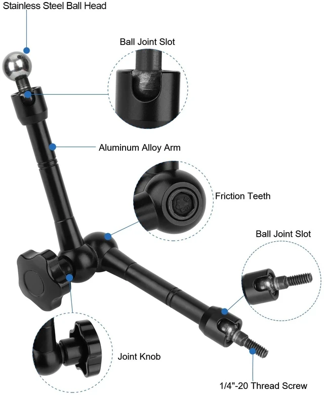 Alt view image 4 of 7 - Mippko iPad Holder for Microphone Stand/Mic Music Stand,Tablet Mount Compatible with 4.7~12.9" / Nexus/LG G Pads/e-Reader/Switch/iPhone,360° Adjustable 10" Long Aluminum Alloy Arm