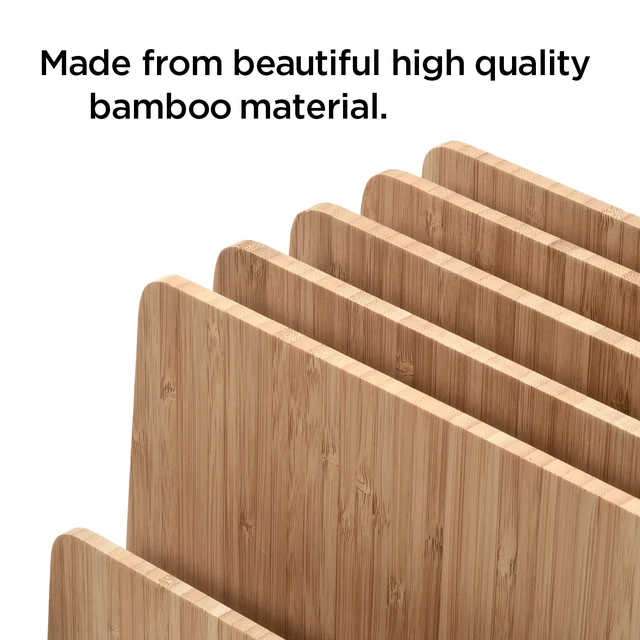 Alt view image 4 of 7 - MobileVision Bamboo Multi Device Organizer for Smartphones, Tablets and Laptops, 5 Slots