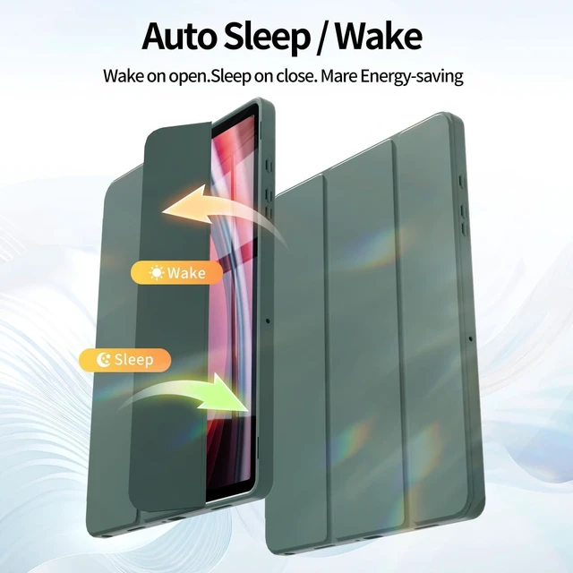 Alt view image 8 of 10 - KVTVOU Case for Samsung Galaxy Tab A9 8.7 Inch 2023 (SM-X110/X115/X117), Slim Lightweight Smart Case Trifold Stand Case with Soft TPU Back Shell for Samsung Galaxy Tab A9 Tablet, Dark Green