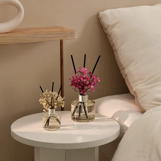 Alt view image 14 of 14 - Flower Reed Diffuser Set / 6.7oz / White Jasmine/Scent Diffuser with Sticks Home Fragrance Reed Diffuser for Bathroom Shelf Decor