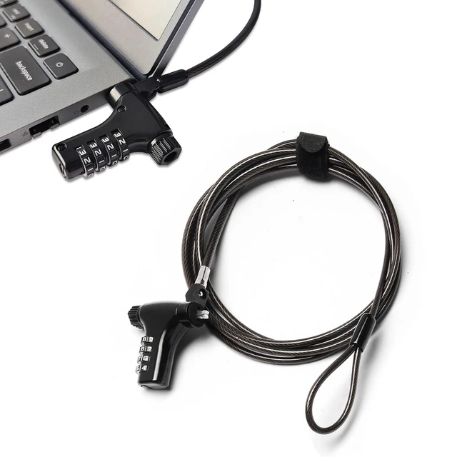 Alt view image 6 of 10 - Universal Laptop Security Lock, Laptop Locking Cable with Combination,6.6ft Steel Anti-Theft Computer Cable Locks,Compatible with All Laptops Inc MacBookBlack