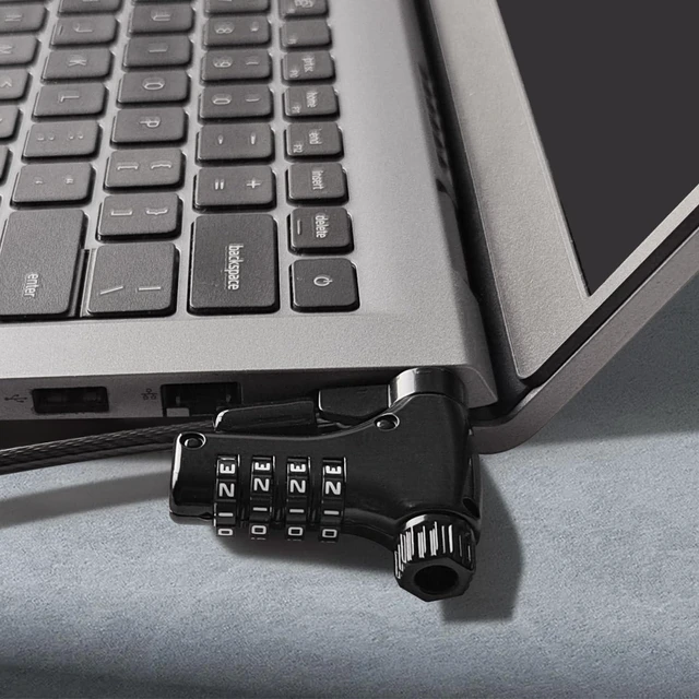 Alt view image 8 of 10 - Universal Laptop Security Lock, Laptop Locking Cable with Combination,6.6ft Steel Anti-Theft Computer Cable Locks,Compatible with All Laptops Inc MacBookBlack