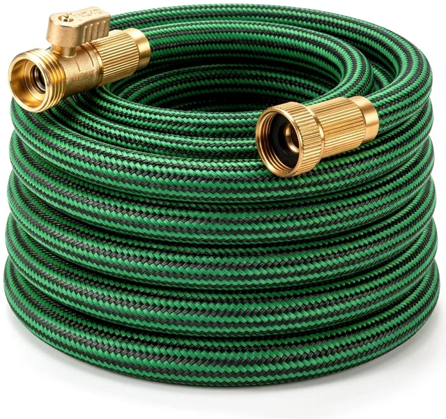 Alt view image 8 of 14 - NON-EXPANDABLE Garden Hose 25 ft, Heavy Duty Flexible Water Hose, Kink Resistant Lightweight Hybrid Hose with Durable Fabric Skin, Leakproof Hose Male to Female Fittings
