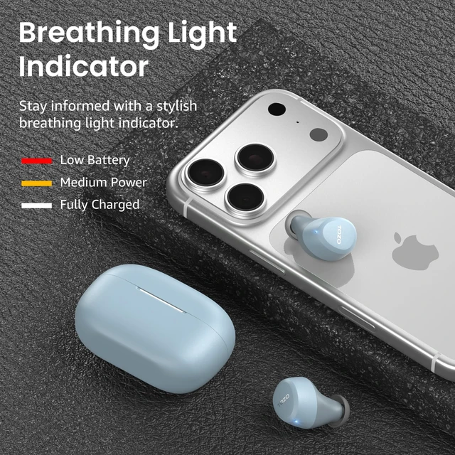 Alt view image 14 of 14 - Wireless Earbuds Bluetooth 5.3 Light Weight in Ear IPX5 Waterproof Headphones 2 Mic for AI Calls, Immersive Premium Sound Bass Headset with Charging Case, 32 Presets EQ Customization via App