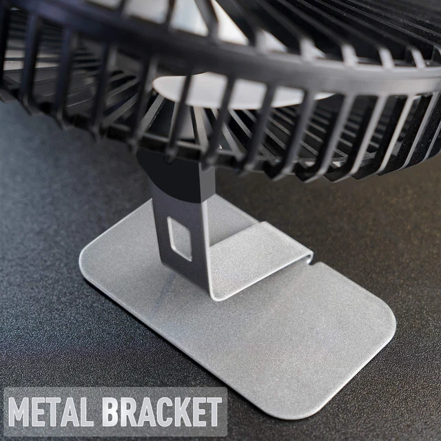Alt view image 12 of 12 - 6 inch USB Small Desk Fan, 4 Speeds, Ultra-quiet, 90° Adjustment for Better Cooling, Portable Mini Powerful Desktop Table Fan, Mini Personal Fan for Home Office, Metal Base, Silver