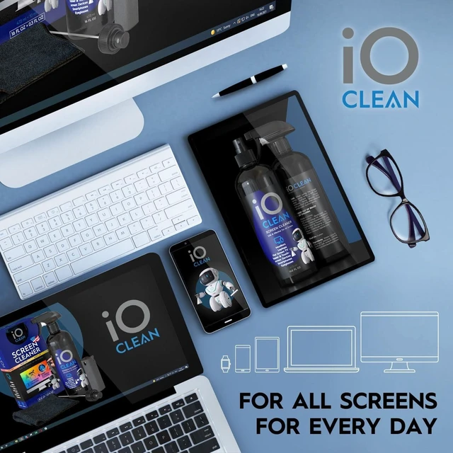 Alt view image 13 of 14 - Screen Cleaner Spray (16oz - 473ml) Best Large Cleaning Kit for LCD LED OLED TV, Smartphone, iPad, Laptop, Touchscreen, Computer Monitor, Electronic Devices, Microfiber Cloth Wipes and 2 Nozzles