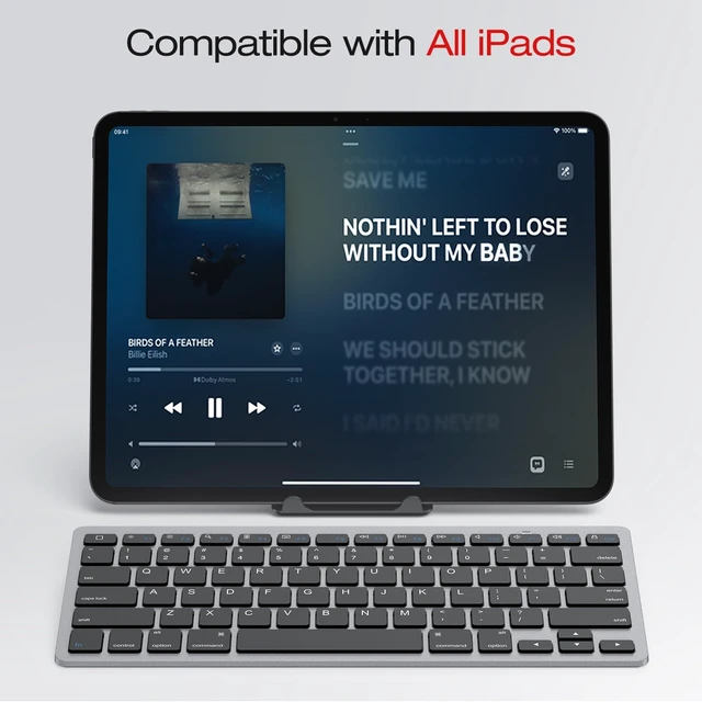 Alt view image 11 of 14 - Wireless Bluetooth Keyboard for iPad A16 11th 10th Generation, iPad Pro 13/12.9/11, iPad Air 13/11/10.9, iPad mini, Compact Ultra Slim Size