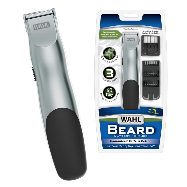 Alt view image 7 of 12 - Groomsman Battery Facial Hair Trimmer for Beard & Mustache Trimming