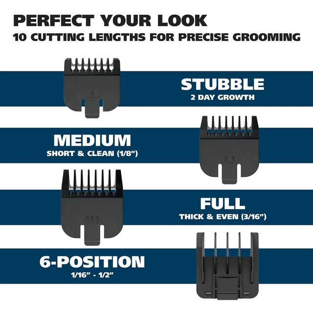 Alt view image 10 of 12 - Groomsman Battery Facial Hair Trimmer for Beard & Mustache Trimming