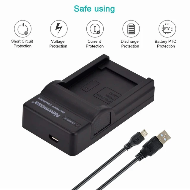Alt view image 12 of 14 - NB-4L Replacement Battery (2-Pack) and Portable USB Charger Kit for Canon PowerShot ELPH 100 HS,300 HS,310 HS,SD30,SD40,SD200,SD300,SD400,SD600,SD750,SD780 is,SD960 is,SD1000,SD1100 is