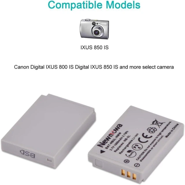 Alt view image 9 of 14 - NB-5L Replacement Battery (2-Pack) and Portable USB Charger Kit for Canon NB-5L and Canon PowerShot S100, S110, SD790IS, SD850IS, SD870IS, SD880IS, SD890IS, SD970IS, SX200IS, SX210IS
