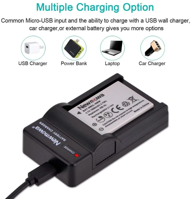 Alt view image 10 of 14 - NB-5L Replacement Battery (2-Pack) and Portable USB Charger Kit for Canon NB-5L and Canon PowerShot S100, S110, SD790IS, SD850IS, SD870IS, SD880IS, SD890IS, SD970IS, SX200IS, SX210IS