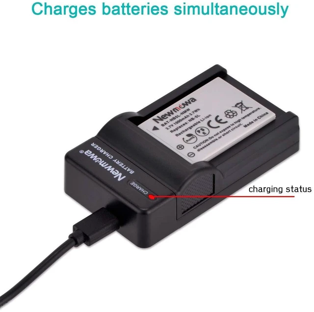Alt view image 11 of 14 - NB-5L Replacement Battery (2-Pack) and Portable USB Charger Kit for Canon NB-5L and Canon PowerShot S100, S110, SD790IS, SD850IS, SD870IS, SD880IS, SD890IS, SD970IS, SX200IS, SX210IS