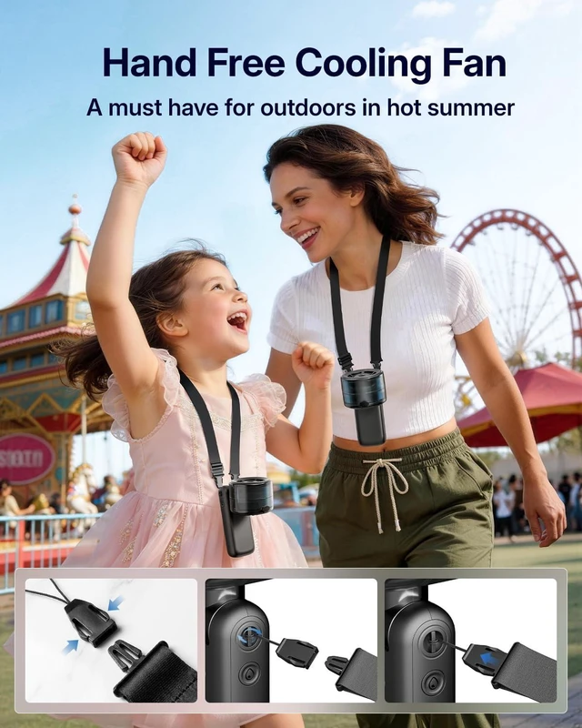 Alt view image 12 of 14 - Misting Fan Portable - Handheld Turbo Fan with Cool Mist Spray, 4000mAh Rechargeable, 5 Speeds, Personal Foldable Water Mister for Summer Travel, Beach & Outdoor Essentials - Black