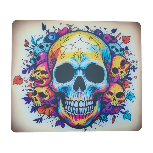 Alt view image 6 of 10 - Skull Glass Pad Gaming Mouse Pad,E-Sports Player Mouse Pad,Ultra-Smooth Micro-Etched Special Glass Surface with Improved Precision and Speed,Anti-Slip Base,Waterproof Easy to Clean(13.8 × 11.8)