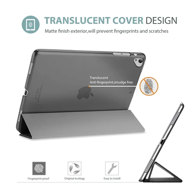 Alt view image 8 of 10 - ProCase Smart Case for iPad Pro 12.9 1st and 2nd Generation (2015 and 2017 Model), Stand Cover Support Auto Sleep/Wake -Grey