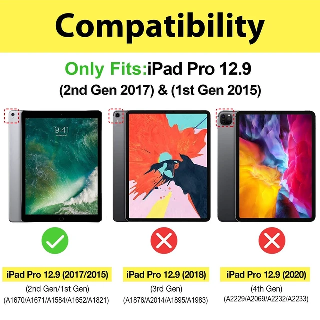 Alt view image 7 of 10 - ProCase Smart Case for iPad Pro 12.9 1st and 2nd Generation (2015 and 2017 Model), Stand Cover Support Auto Sleep/Wake -Grey