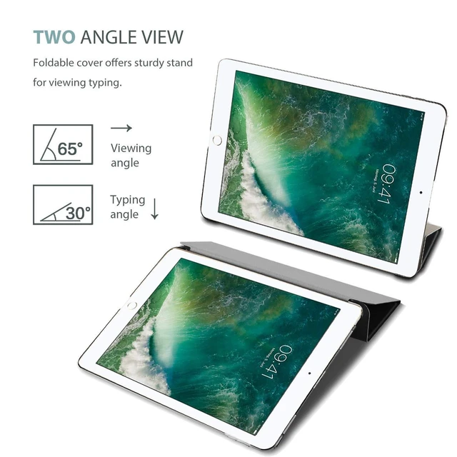 Alt view image 10 of 10 - ProCase Smart Case for iPad Pro 12.9 1st and 2nd Generation (2015 and 2017 Model), Stand Cover Support Auto Sleep/Wake -Grey