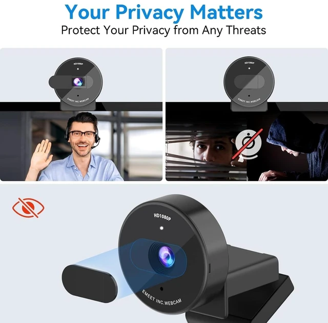 Alt view image 9 of 14 - C950 1080P Webcam - USB Webcam with Microphone & Physical Privacy Cover, Auto Light Correction, Fixed Focus, USB Plug & Play, Ultra Web Cam w/ 70°View for Meeting/Online Classes/Zoom/YouTube