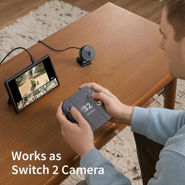 Alt view image 13 of 14 - C950 1080P Webcam - USB Webcam with Microphone & Physical Privacy Cover, Auto Light Correction, Fixed Focus, USB Plug & Play, Ultra Web Cam w/ 70°View for Meeting/Online Classes/Zoom/YouTube