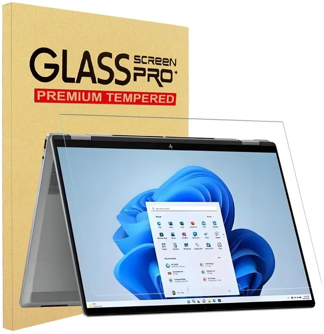 Alt view image 6 of 10 - YINOVEEN Tempered Glass Screen Protector for HP OmniBook X Flip 16 (16-ar/as0000), HP OmniBook 7 Flip (16-au0000) 2-in-1 16-lnch Touchscreen Laptop, 9H Hardness, Anti-Scratch