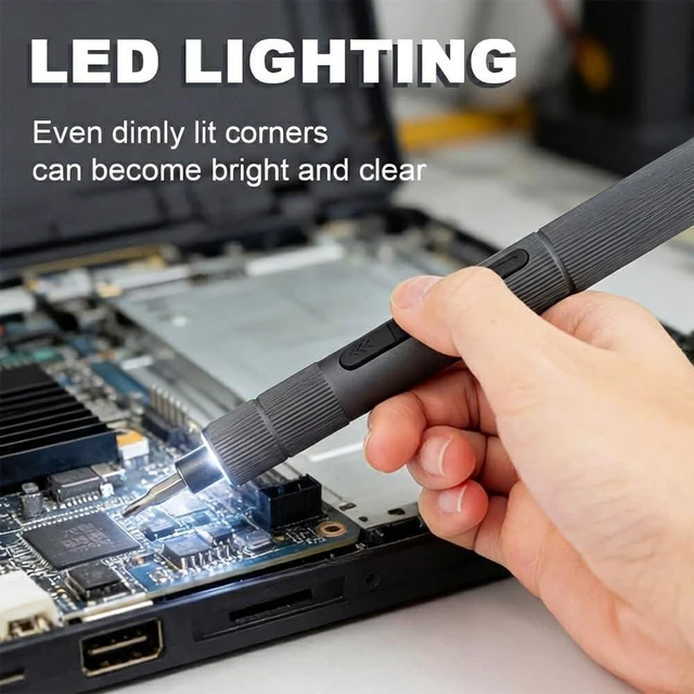Alt view image 11 of 14 - Electric Screwdriver Set- Precision Screwdriver Set(Manual & Automatic)22 Magnetic Bits,Electric Screwdriver Cordless for Glasses, Watch, Phone, Toys & Computer Repair