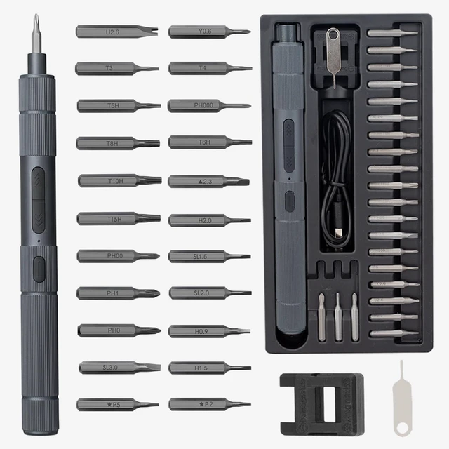 Alt view image 8 of 14 - Electric Screwdriver Set- Precision Screwdriver Set(Manual & Automatic)22 Magnetic Bits,Electric Screwdriver Cordless for Glasses, Watch, Phone, Toys & Computer Repair