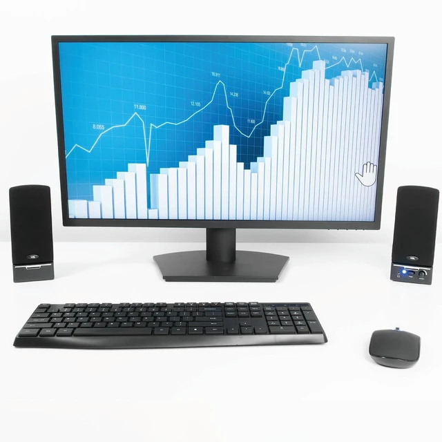 Alt view image 12 of 14 - CA-2014 2.0 Computer Speakers, 4W, Stereo Sound | Great for Desktop PCs and Laptops; 3.5mm Audio Connection; Front Volume Control; Headphone Jack; AC Power Adapter