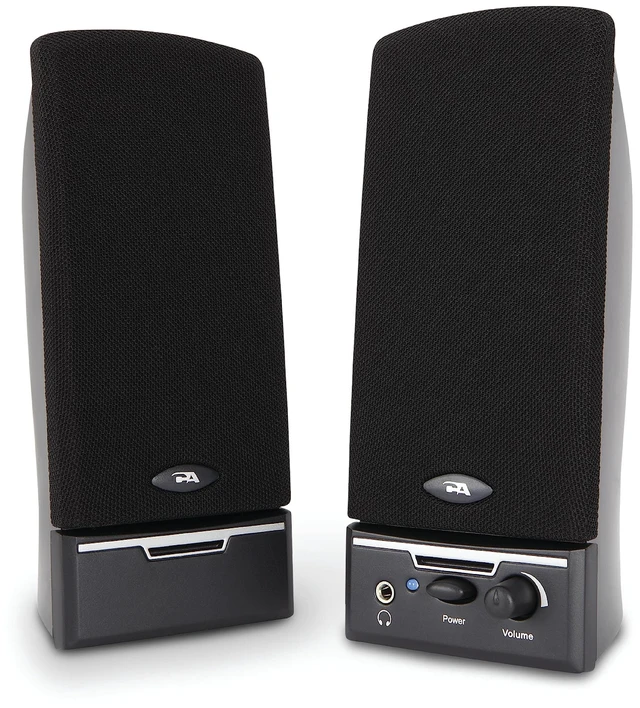 Alt view image 8 of 14 - CA-2014 2.0 Computer Speakers, 4W, Stereo Sound | Great for Desktop PCs and Laptops; 3.5mm Audio Connection; Front Volume Control; Headphone Jack; AC Power Adapter