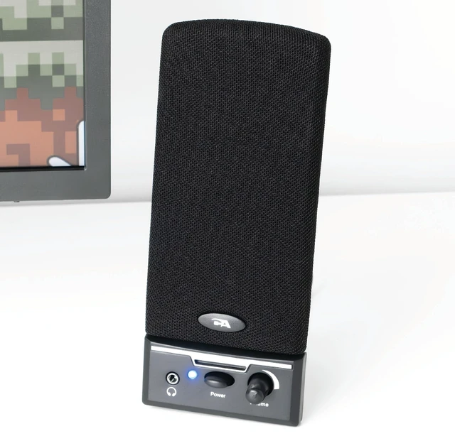 Alt view image 14 of 14 - CA-2014 2.0 Computer Speakers, 4W, Stereo Sound | Great for Desktop PCs and Laptops; 3.5mm Audio Connection; Front Volume Control; Headphone Jack; AC Power Adapter