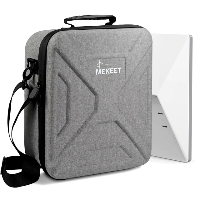 Alt view image 6 of 10 - MEKEET Starlink Mini Case - Ultra-Light Portable Storage for Starlink Mini Dish & Accessories, Shockproof & Splash-Resistant, Dual Carry Options, Ideal for Travel, Camping, RV Adventure (Grey)