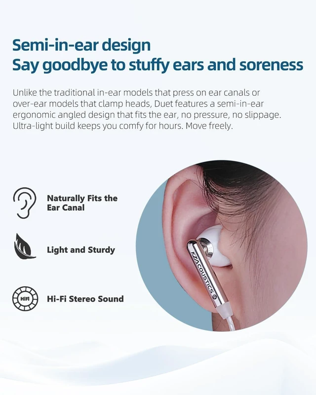 Alt view image 10 of 10 - KZ Duet Dual Driver Wired Earbuds for Gaming in-Ear Headphones with Microphone for PC, Mobile, Nintendo Switch, Noise Isolating Fit, HiFi Deep Bass Ear Buds Convenient for Travel (Black, Mic)