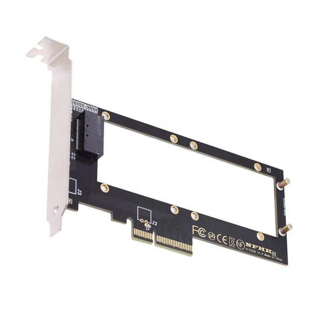 Alt view image 6 of 10 - CY Adapter PCI-E 4.0 4X Host Adapter to NVMe Ruler 1U GEN-Z EDSFF 9.5mm 15mm 25mm Thickness Short SSD E1.S with Heat Sink PM9A3 PM9D3 P5801X Carrier Adapter