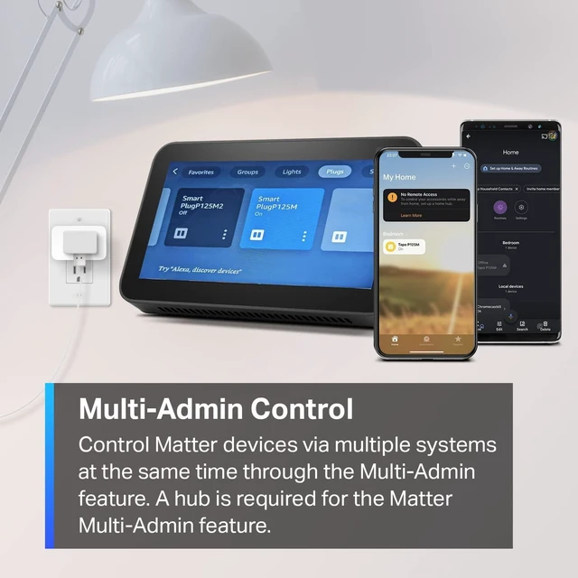 Alt view image 9 of 14 - Matter Supported Smart Plug Mini, Compact Design, 15A/1800W Max, Super Easy Setup, Works with Apple Home, Alexa & Google Home, UL Certified, 2.4G Wi-Fi Only, White, Tapo P125M(3-Pack)
