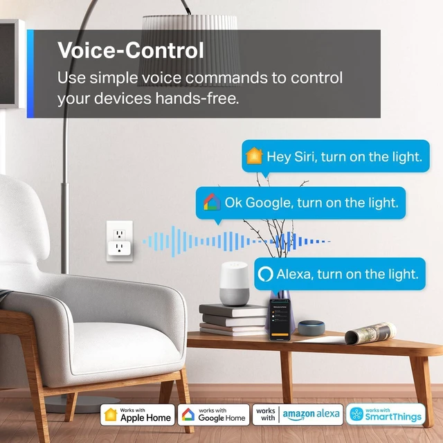 Alt view image 10 of 14 - Matter Supported Smart Plug Mini, Compact Design, 15A/1800W Max, Super Easy Setup, Works with Apple Home, Alexa & Google Home, UL Certified, 2.4G Wi-Fi Only, White, Tapo P125M(3-Pack)