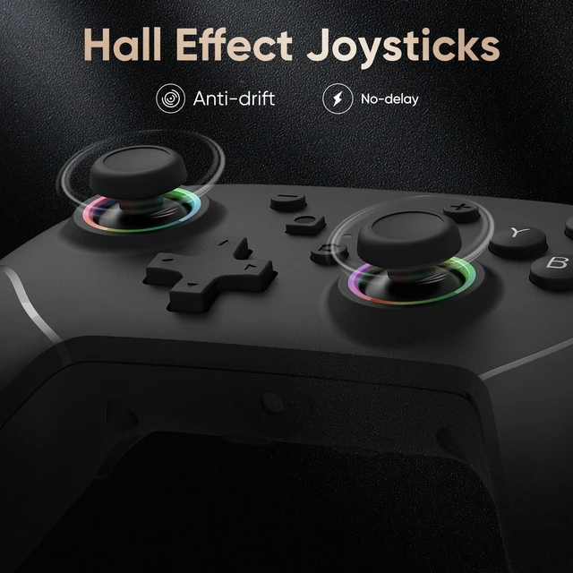 Alt view image 11 of 14 - Wired Pro Controller for Switch 2, C Button, 9-Axis, Hall Effect Joysticks Gamepad, Macro/Programmable, Back Button, Dual Vibration, 3.5mm Audio Jack