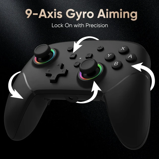 Alt view image 10 of 14 - Wired Pro Controller for Switch 2, C Button, 9-Axis, Hall Effect Joysticks Gamepad, Macro/Programmable, Back Button, Dual Vibration, 3.5mm Audio Jack
