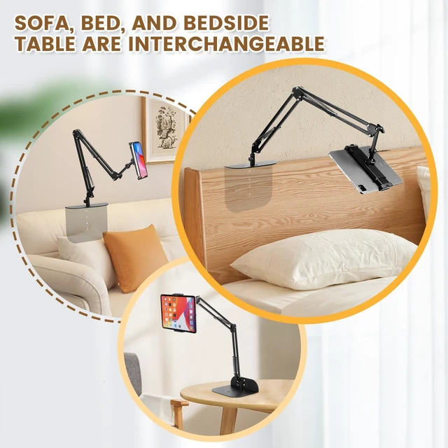 Alt view image 10 of 10 - XCELLENT GLOBAL XG Tablet Holder for Bed Headboard, Sofa, Desk - 360°Adjustable Hands-Free Phone and Tablet Holder - Comfortable Viewing in Any Position