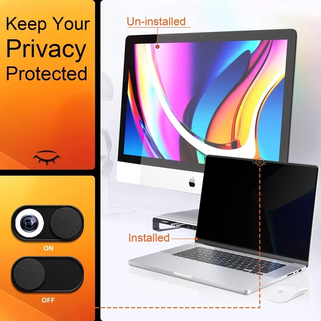 Alt view image 12 of 14 - Privacy Screen for MacBook Air 15 Inch 2023-2026 (M2 M3 M4 M5), Magnetic Removable Anti Glare Blue Light Filter Protector