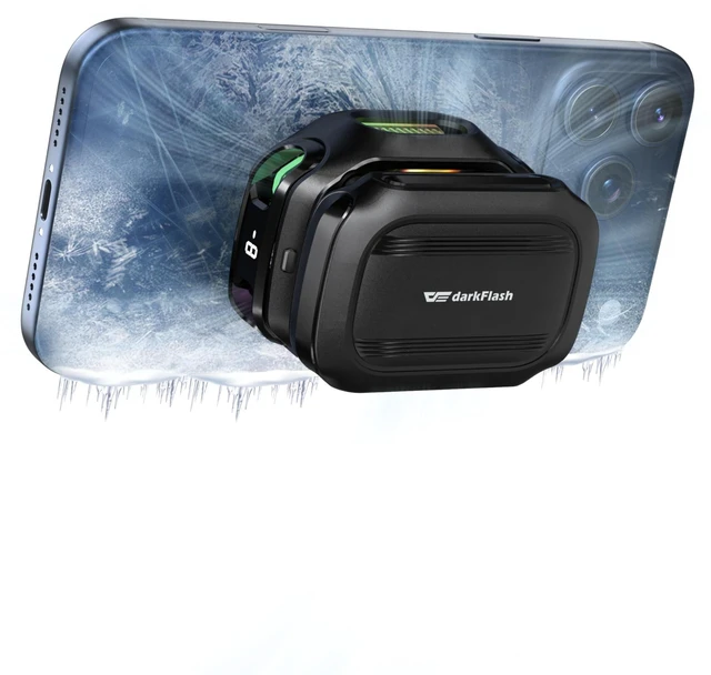 Alt view image 8 of 14 - Magnetic Cell Phone Cooler for Gaming, Portable Phone Cooling Fan with Rechargeable Battery, Phone Radiator with RGB Light, Compatible with iPhone/Samsung/Android/iPad/Tablet (DK-GT)