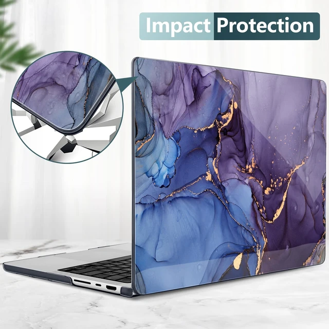 Alt view image 10 of 10 - DONGKE Case for MacBook Pro 14 Inch (2026-2021 Release, M5 M4 M3 M2 M1 Pro/Max Chip), Plastic Slim Hard Shell Protective Cover with Keyboard Cover & Screen Protector, Abstract Marble