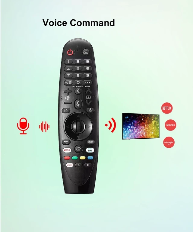 Alt view image 9 of 10 - JISOWA Voice Magic Remote Control for LG Smart TV 75UP8070PUR 55NANO81ANA 65NANO91ANA 75NANO97UNA OLED48CXAUB OLED77CXPUA 49UM6950DUB 50UN8000PUB 65SM8100AUA 70UM7350PUA 70UK6570AUB Replacement