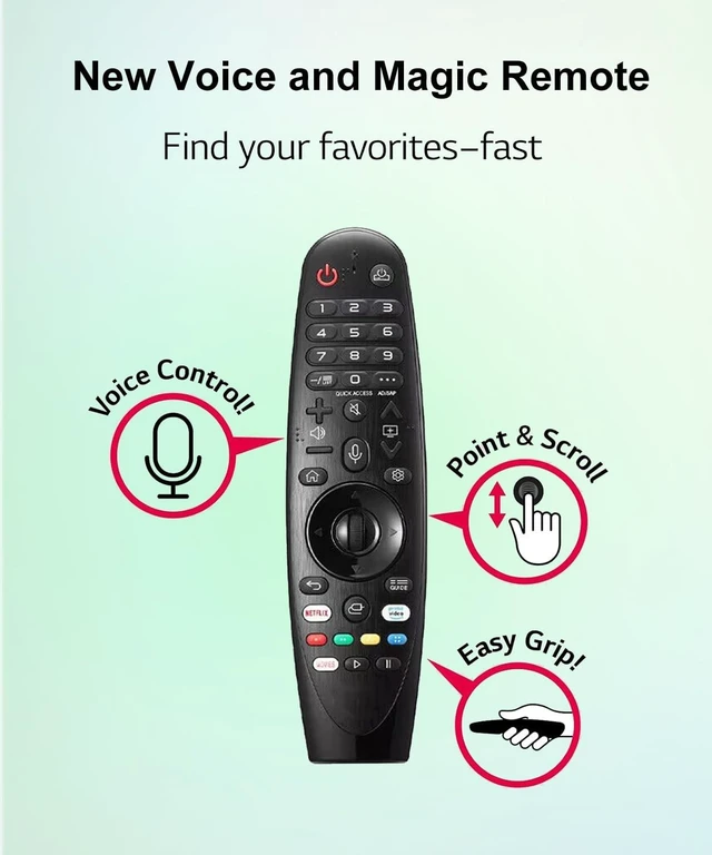 Alt view image 10 of 10 - JISOWA Voice Magic Remote Control for LG Smart TV 75UP8070PUR 55NANO81ANA 65NANO91ANA 75NANO97UNA OLED48CXAUB OLED77CXPUA 49UM6950DUB 50UN8000PUB 65SM8100AUA 70UM7350PUA 70UK6570AUB Replacement