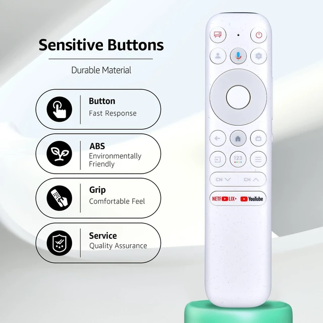 Alt view image 10 of 10 - RETROSUN RC902N Voice Replacement Remote Control for TCL QLED 4K Smart NXTVISION TV 55A300W 65A300W 75A300W 85A300W