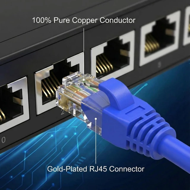 Alt view image 10 of 14 - Cat6 UTP 100% Pure Copper Patch Cord, 0.5-150 FEET Ethernet LAN Cable Fluke Tested (100 FEET)